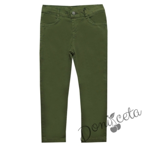 Детски панталон в зелено за момче 846658