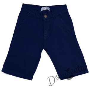 Dark knee-length blue jeans for boys
