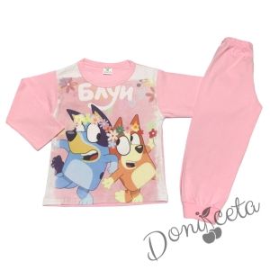 Детска пижама за момиче в розово с Блуи 1