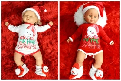 КОЛЕДНО БОДИ ЗА БЕБЕ МОМИЧЕ