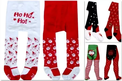 КОЛЕДНИ БЕБЕШКИ ЧОРАПИ И ЧОРАПОГАЩНИЦИ ЗА МОМИЧЕТА