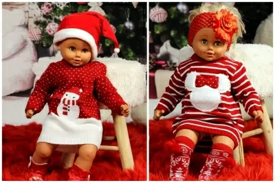 КОЛЕДНИ БЕБЕШКИ БЛУЗКИ / ТУНИКИ И ПУЛОВЕРИ ЗА МОМИЧЕ