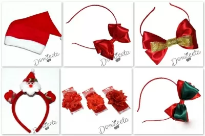 КОЛЕДНИ БЕБЕШКИ АКСЕСОАРИ ЗА КОСА/ ЛЕНТИ/ ДИАДЕМИ/ ШАПКИ