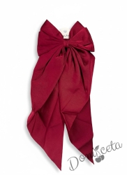 Панделка с фиба в червено за коса