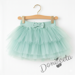 Детска туту пола тип пачка в тюркоаз мента