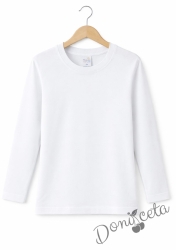 Детска изчистена бяла блузка