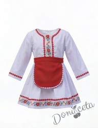 Дамска или детска народна носия 17-комплект пола, риза и престилка с фолклорни/етно мотиви 