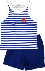 Детски моряшки комплект в синьо и бяло  с потнник 546563
