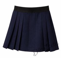Детска пола плисе в тъмносиньо, подходяща и за ученическа униформа 