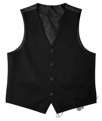 Детски елек за момиче в черно, подходящ и за ученическа униформа 