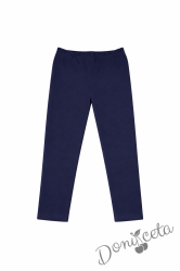 Детски неватиран клин за момиче в тъмносиньо, подходящ е и за ученическа униформа 