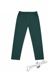 Детски неватиран клин за момиче в зелено, подходящ е и за ученическа униформа 