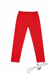 Детски неватиран клин за момиче в червено, подходящ е и за ученическа униформа 