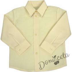  Детска празнична риза с дълъг ръкав в жълто за момче от колекция Жълтовина
