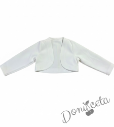  Детско болеро за момиче в екрю Мариска 