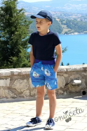 Бански шорти замомче в светлосиньо