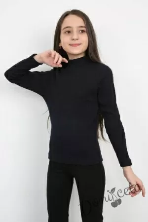 Детско поло за момиче в черно