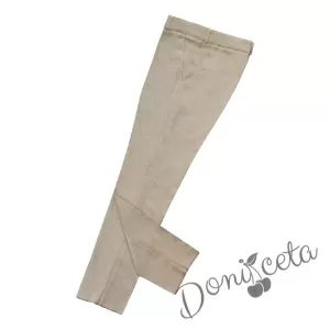 Официален детски костюм за момче от 5 части в бежово 4