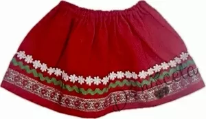 Детска народна носия момиче 47-риза, пола, и елек с фолклорни мотиви 2