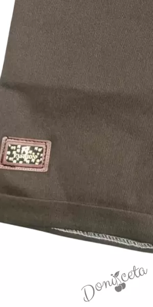 Детски къс панталон за момче в кафяво 95
