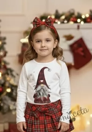 Коледна блуза с картинка на коледно джудже