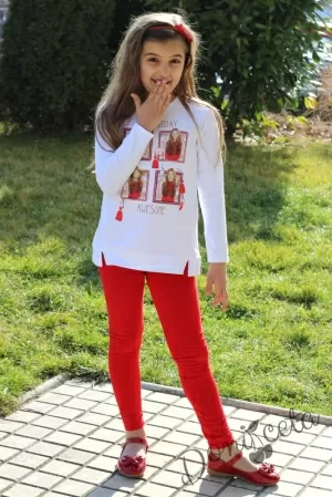 Туника за момиче в бяло