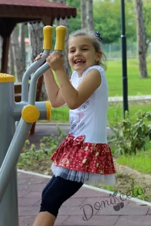 Рокля с панделка Алиса ситни точки