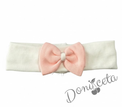 Лента за коса в екрю с панделка 