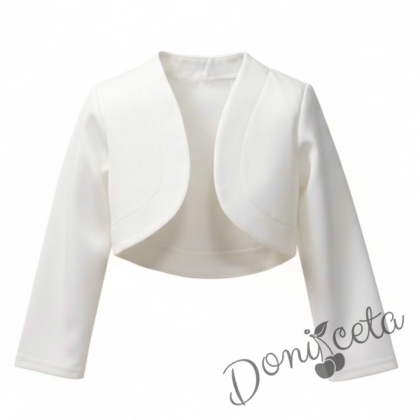  Детско болеро за момиче в екрю Мариска 