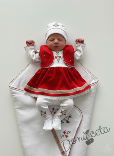 Луксозен комплект за изписване на момиче с етно фолклорни мотиви