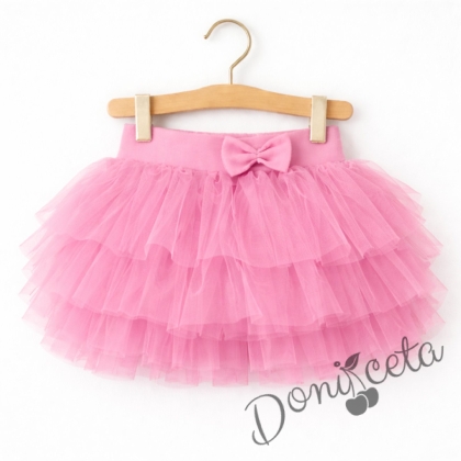 Детска туту пола тип пачка в розово