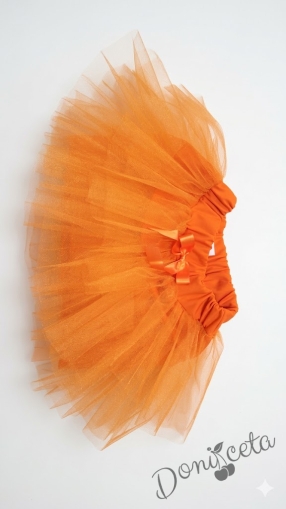 Детска туту пола пачка в оранжев цвят