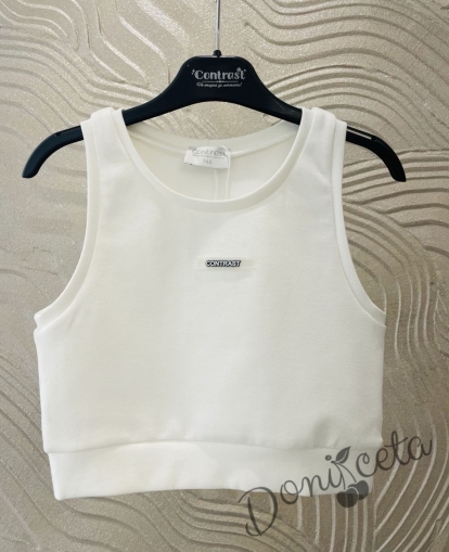 Детско бюстие за момиче с в екрю 