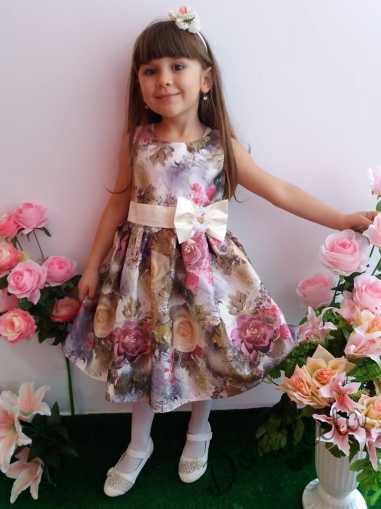 Официална детска рокля на цветя Деница