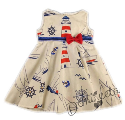 Лятна детска рокля с морски мотиви