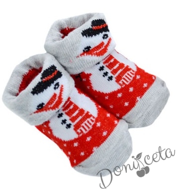 Коледни бебешки чорапчета