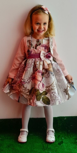 Официална детска рокля на цветя  и с болеро
