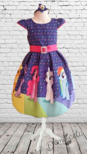 Официална детска рокля с кончета