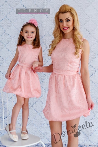 Дамска рокля-балон в розово  от Колекция Майки и дъщери