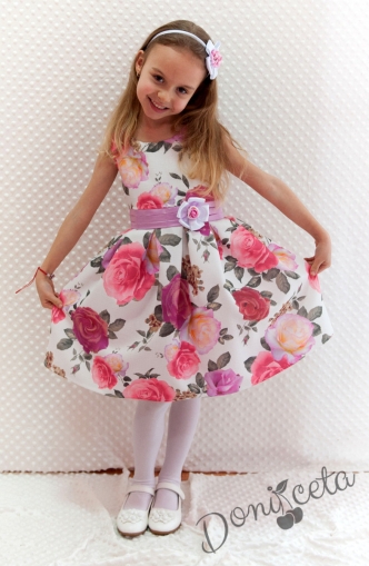 Официална детска рокля на цветя Цеци