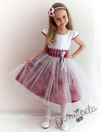 Официална детска рокля  с тюл 246ВТ
