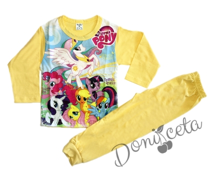 Детска пижама с картинка на Пони в жълто