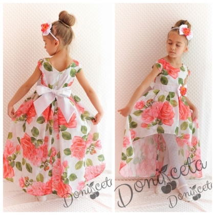 Официална детска дълга рокля на цветя 282РСО