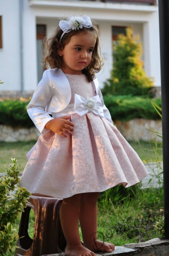 Официална детска рокля  в за шаферка или кръщене с болеро