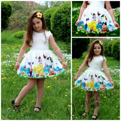 Детска  рокля от неопрен с картинка на принцеса