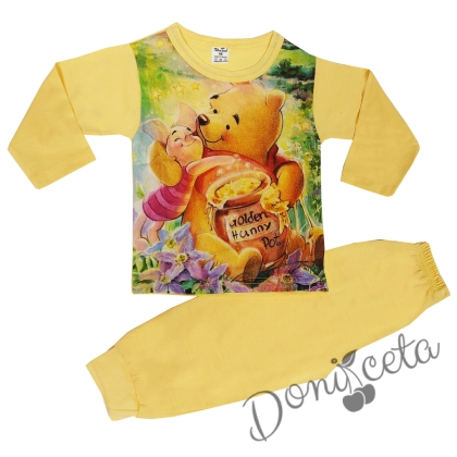 Детска пижама с дълъг ръкав  с Мечо Пух в жълто