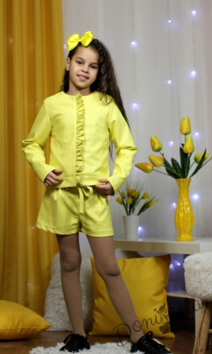 Якенце с панталонки в жълто