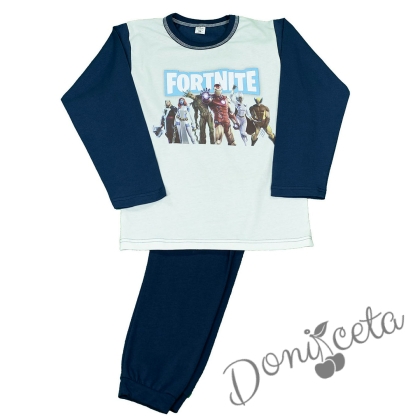 Детска пижама за момче с Fortnite в тъмносиньо