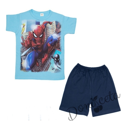 Детска пижама за момче с къс ръкав със Спайдърмен