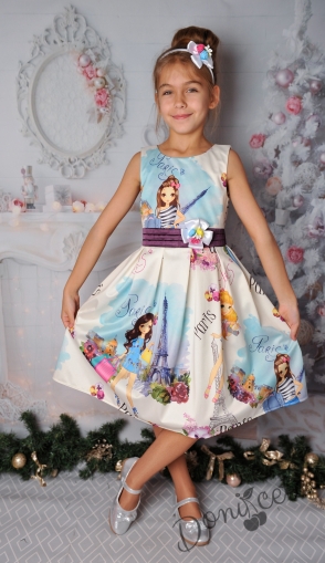 Официална детска рокля без ръкав с момичета 250МП